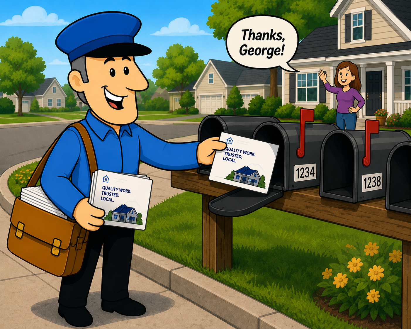 Mascot — Letters Placed in Mail
