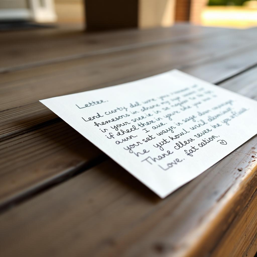 A letter that looks handwritten by a neighbor